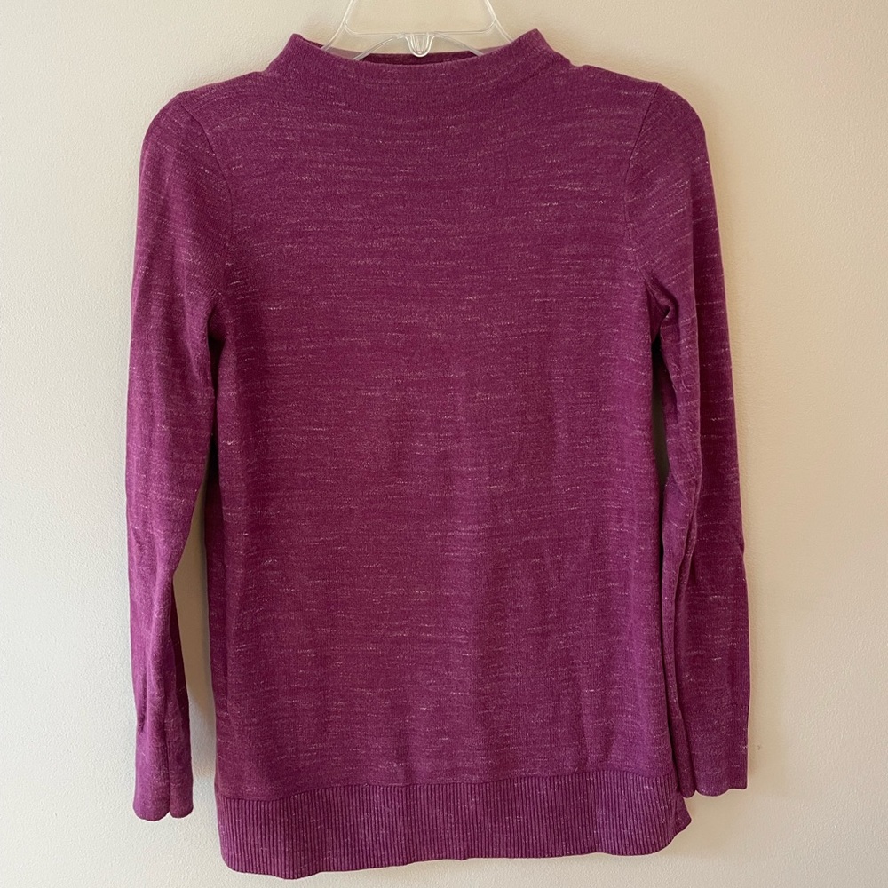 Loft Super Soft Mock Neck Tunic Sweater, XS